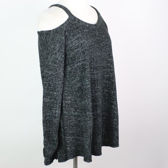 Umgee Womens Small Ribbed Cold Shoulder Tunic Top - Picture 2 of 4